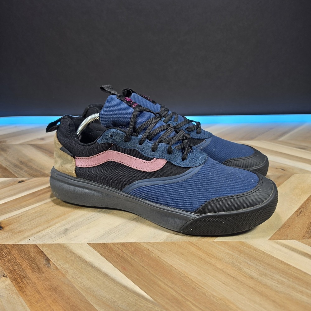 VANS UltraRange Gibraltar Sea Blue Ebony Black Pink Mens Skate Shoes Size 10